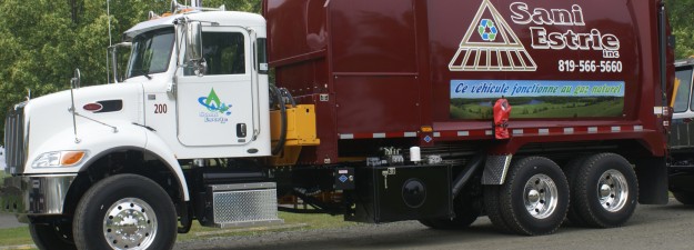 Camion de collecte de déchets à Magog