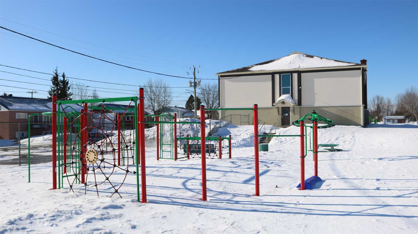 Parc Ginette-Gaudreau (parc-école) | Hiver | Ville de Magog