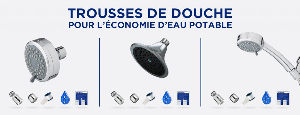 Trousses de douche pour l'économie d'eau potable