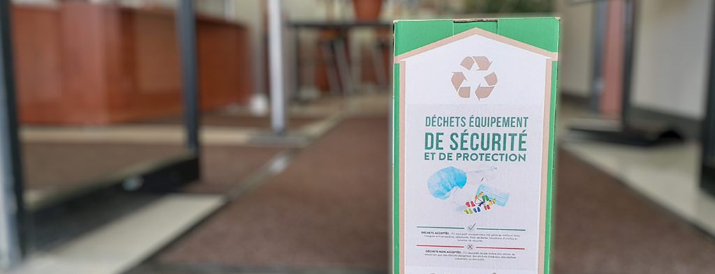 Ville de Magog | Communiqué | Boîtes de récupération des masques jetables