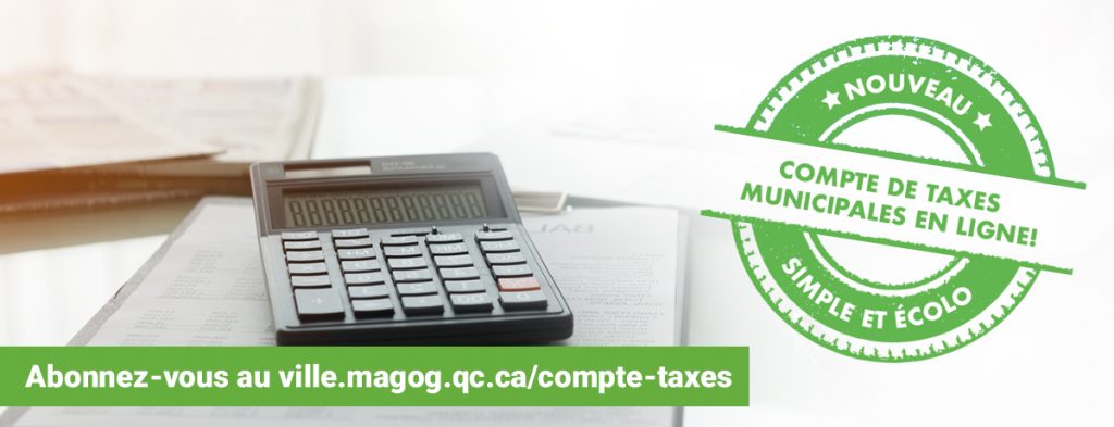 Ville de Magog | Communiqué compte de taxes en ligne