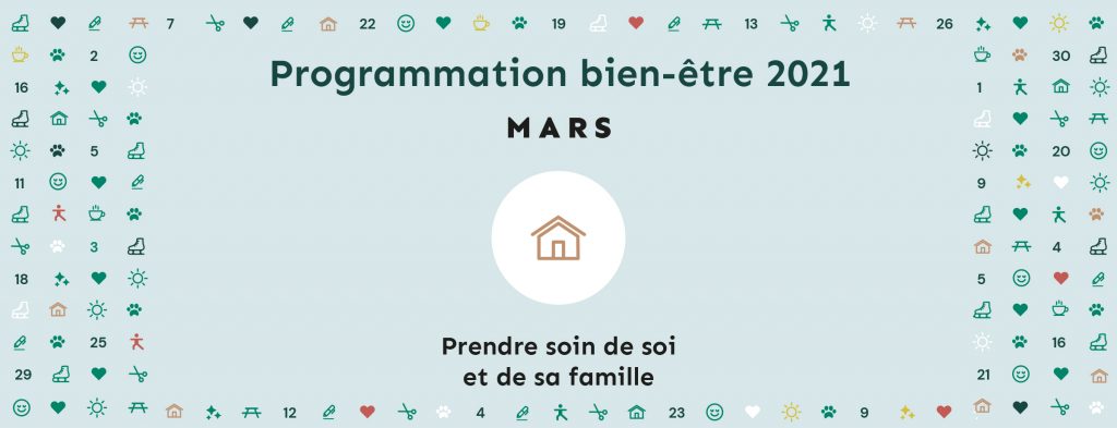 Programmation bien-être 2021 | Thématique mars