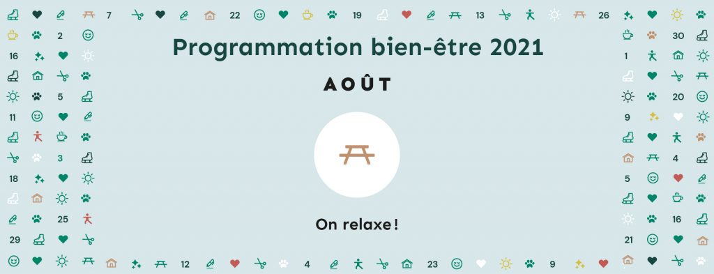 Programmation bien-être 2021 | Thématique août
