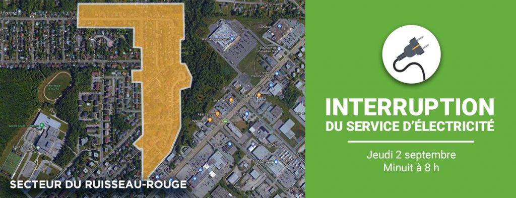 Communiqué - Interruption planifiée du service d’électricité pour le secteur Ruisseau-Rouge