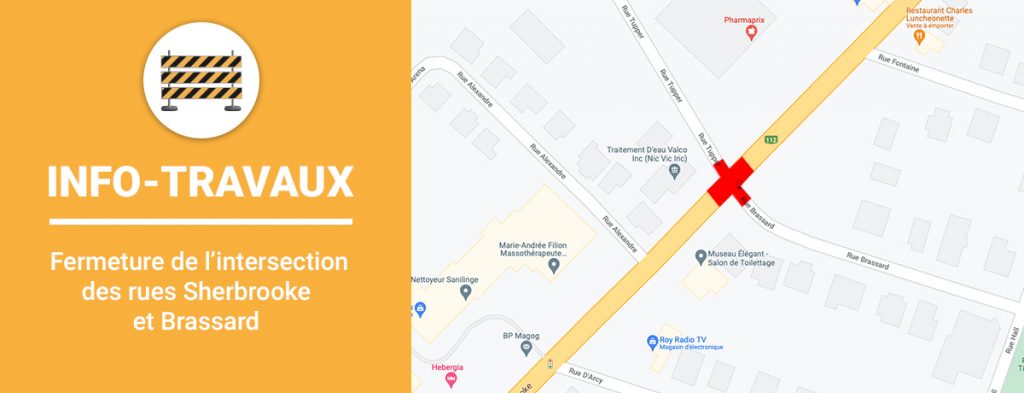 Communiqué - Fermeture de l’intersection des rues Sherbrooke et Brassard du 20 au 28 septembre