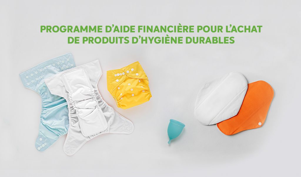Programme d'aide financière pour l'achat de produits d'hygiène durables