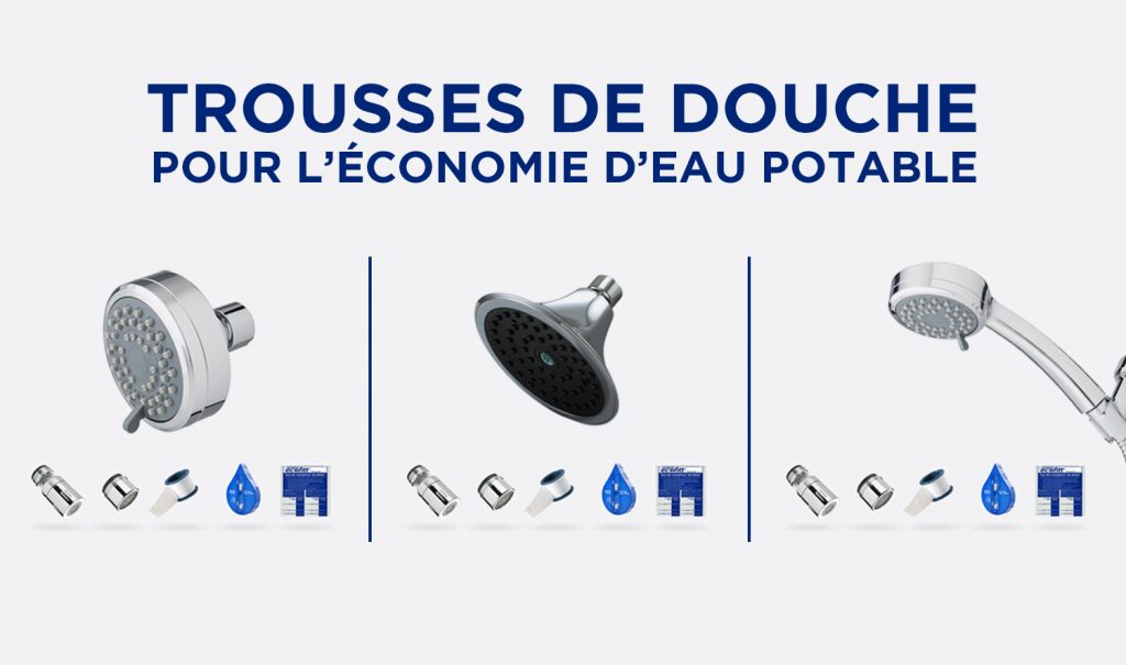 Trousses de douche pour l'économie d'eau potable