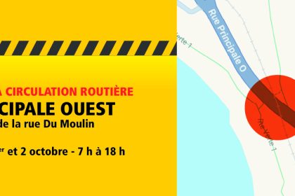 Actualité - Travaux sur la voie ferrée de la rue Principale Ouest | Entraves à la circulation routière les 30 septembre, 1er et 2 octobre
