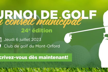 Communiqué - 24e édition du Tournoi de golf du conseil municipal | Objectif : 27 000 $ pour les organismes magogois