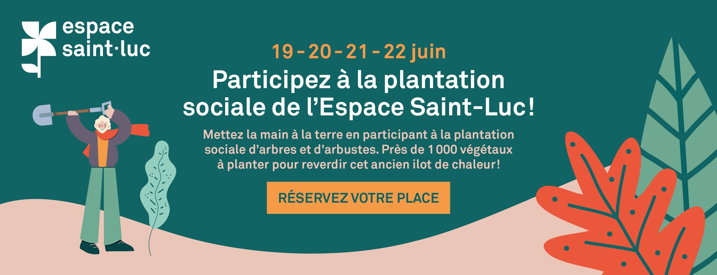 Communiqué - Espace Saint-Luc | La population invitée à participer à la plantation de 1 000 végétaux!