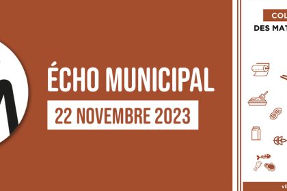 Écho municipal – 2023-10-25