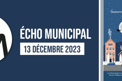 Écho municipal – 2023-12-13