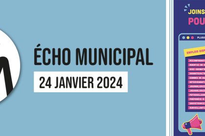 Écho municipal – 2024-01-24