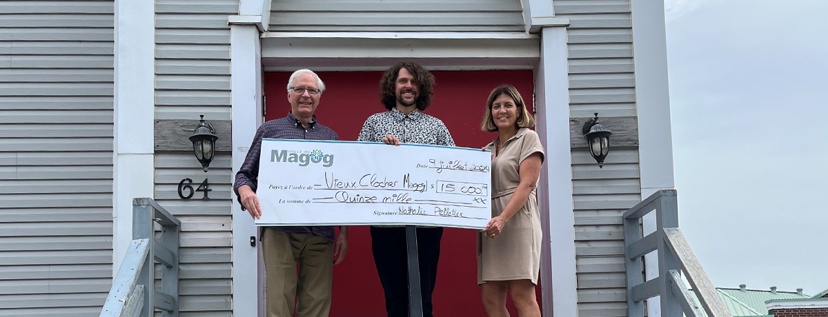 Communiqué - Subvention au Vieux Clocher de Magog | La Ville de Magog, partenaire du 50e anniversaire - 2024-07-09