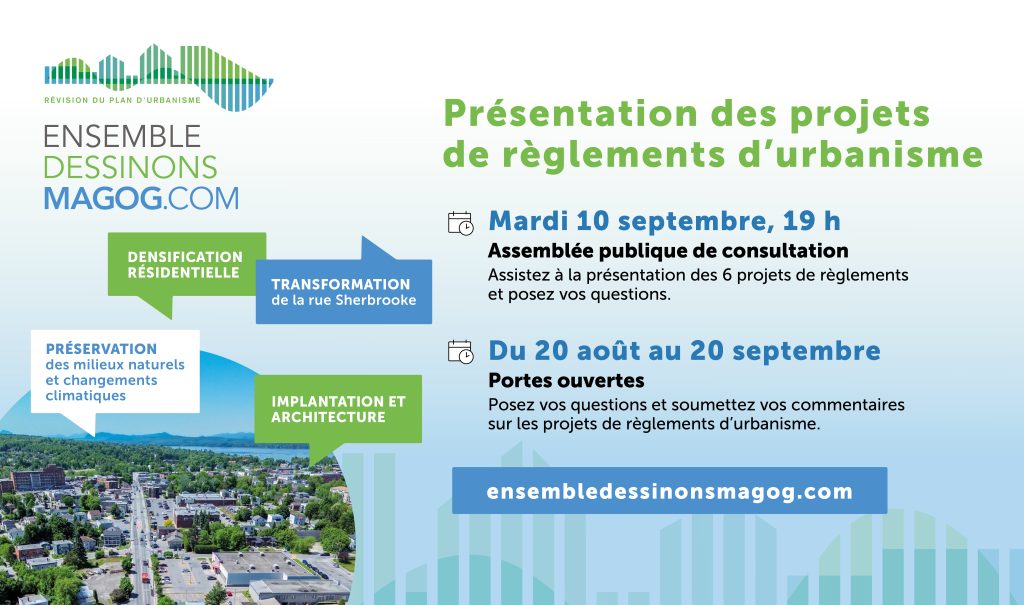 Diaporama - Révision du plan d’urbanisme de la Ville de Magog | Adoption des projets de règlements d’urbanisme et début de la période de consultation publique