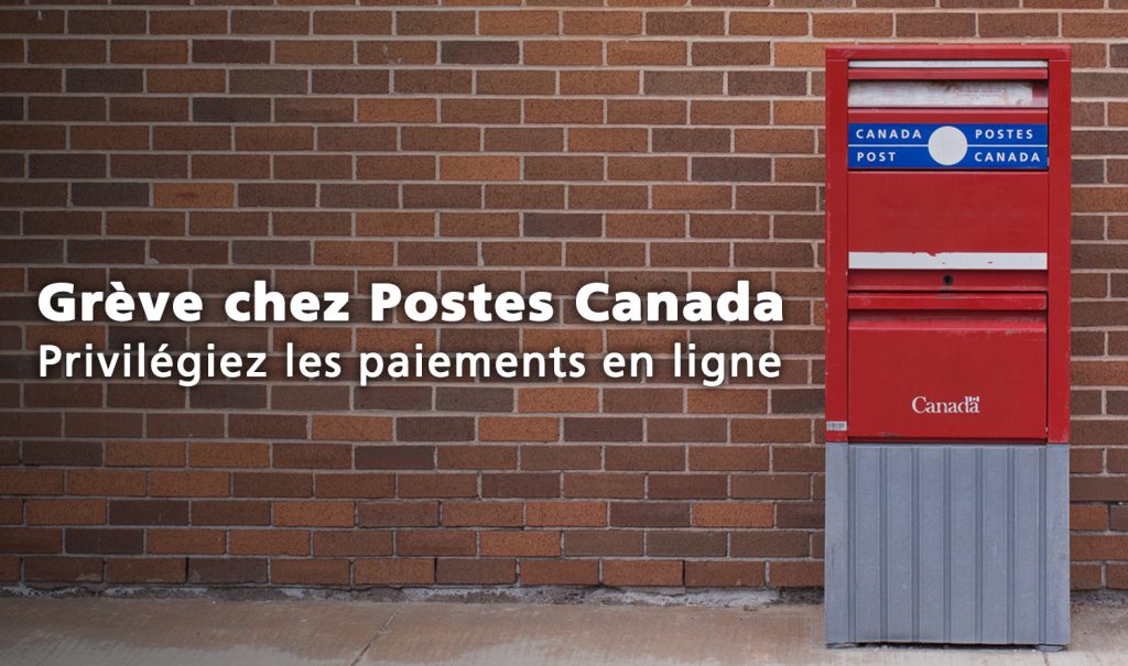 Diaporama d'accueil - Grève chez Postes Canada