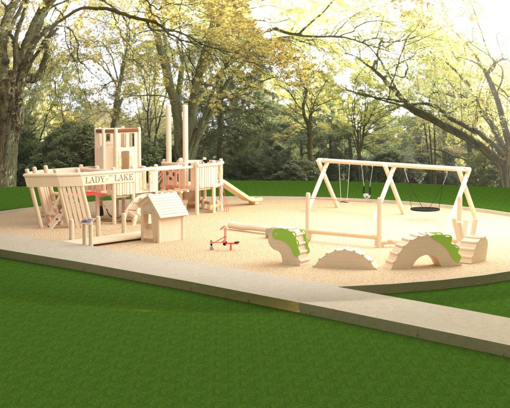 Plage des Cantons - Modules de jeux (plan d'aménagement)