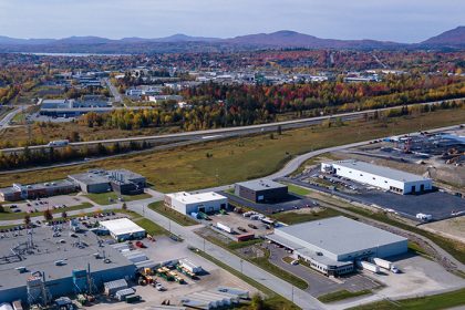Prolongement du boulevard Poirier - Vue aérienne du parc industriel