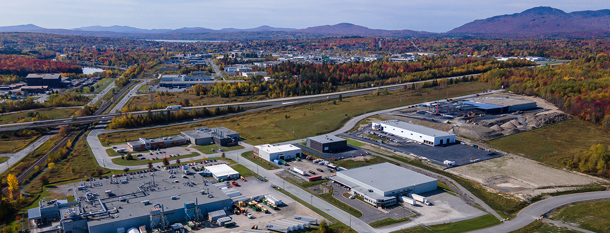 Prolongement du boulevard Poirier - Vue aérienne du parc industriel