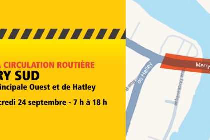 Travaux sur la voie ferrée de la rue Merry Sud | Entraves à la circulation routière les 23 et 24 septembre