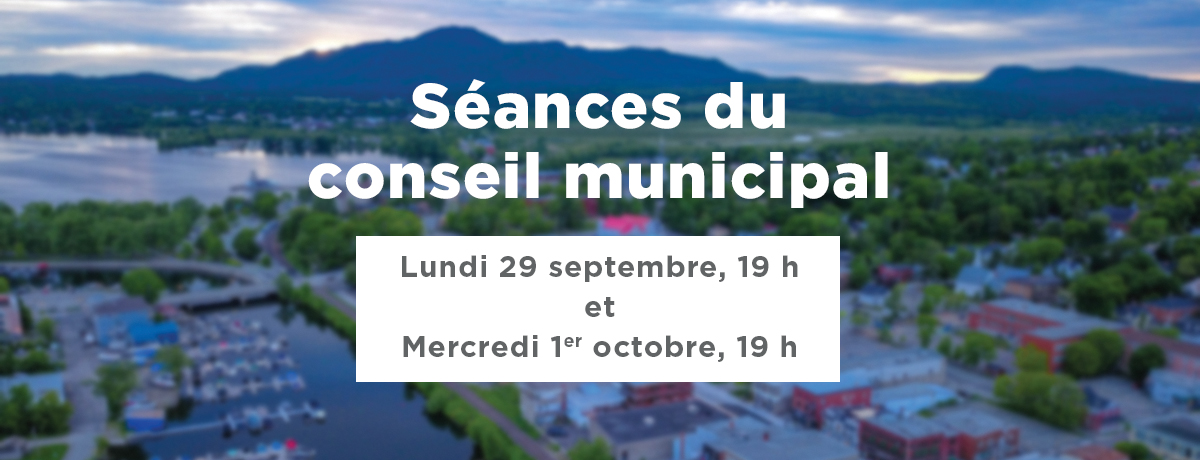 Actualité - Séances du conseil municipal | Lundi 29 septembre, 19 h, et mercredi 1er octobre, 19 h