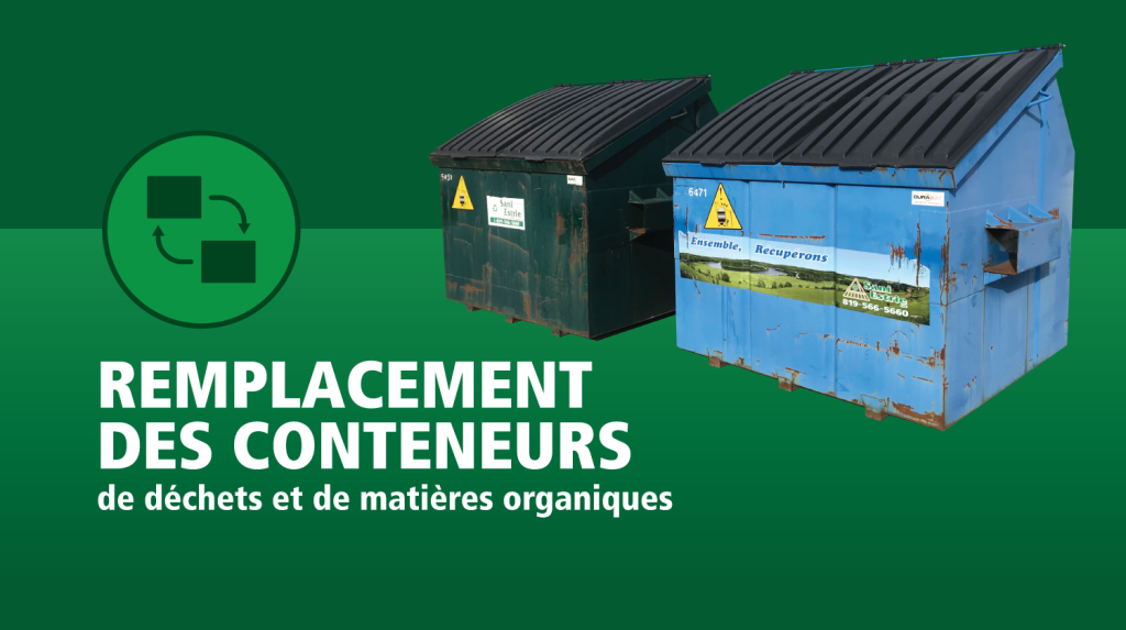 Remplacement des conteneurs de déchets et de matières organiques - Diaporama