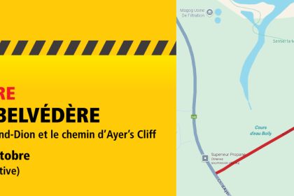 Fermeture de la rue du Belvédère | Entraves à la circulation routière du 20 au 24 octobre