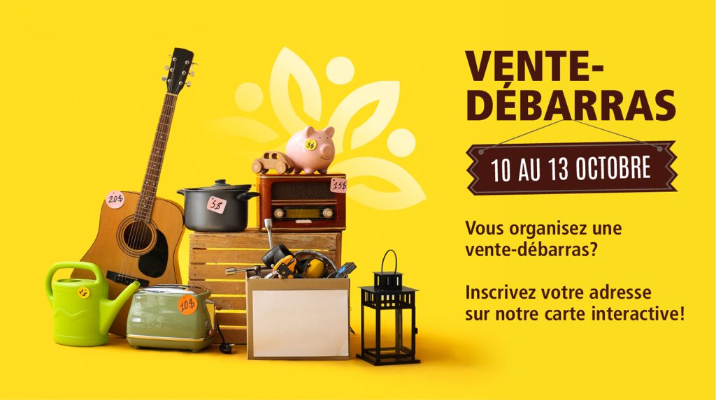 Vente-débarras du 10 au 13 octobre