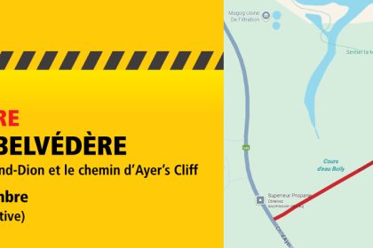 Actualité - Travaux de pavage sur la rue du Belvédère | Fermeture complète les 19 et 20 novembre