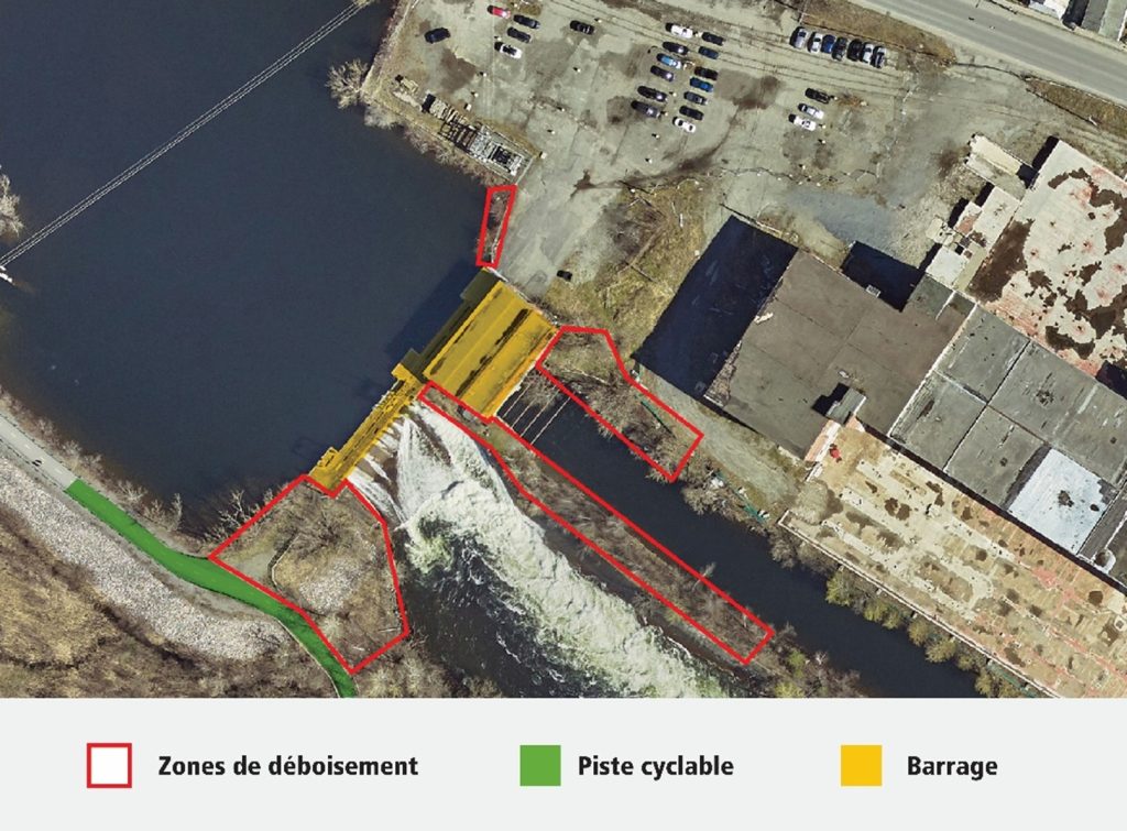 Plan - Début des travaux préparatoires à la réfection du barrage Memphrémagog