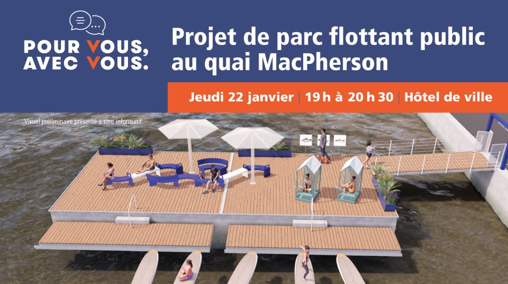 Consultation citoyenne | Projet de parc flottant public au quai MacPherson