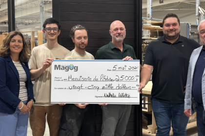 Communiqué - La Ville de Magog accorde une subvention de 25 000 $ à Menuiserie de l’Estrie inc.