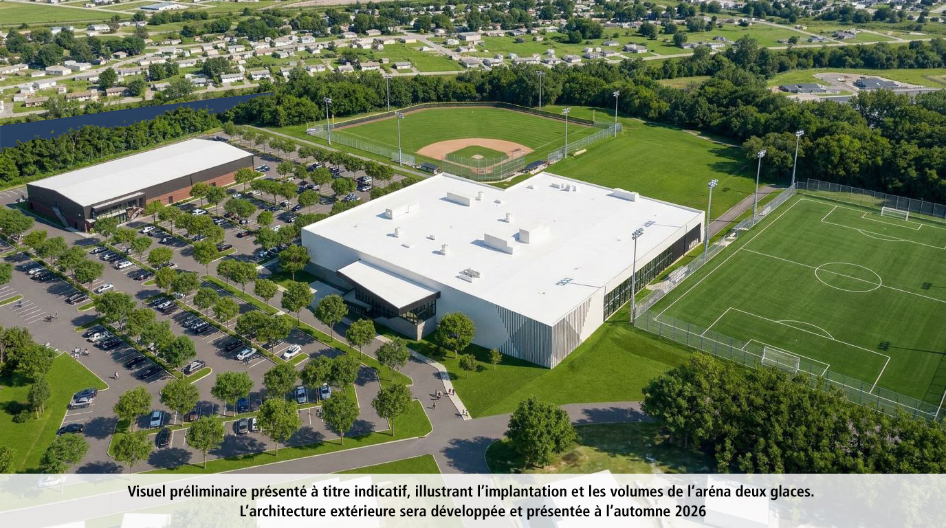 Communiqué - Aréna deux glaces au parc de l’Est | Dévoilement du plan d’aménagement du site Communiqué - Aréna deux glaces au parc de l’Est | Dévoilement du plan d’aménagement du site