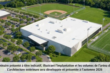 Aréna deux glaces au parc de l'Est - Visuel préliminaire