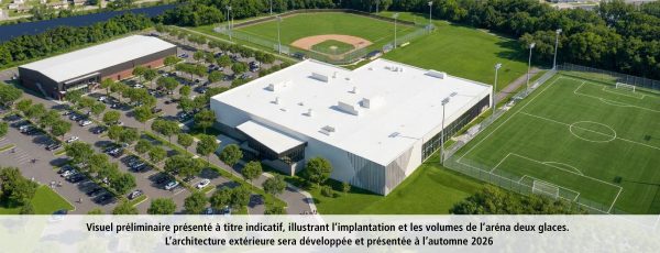 Aréna deux glaces au parc de l'Est - Visuel préliminaire