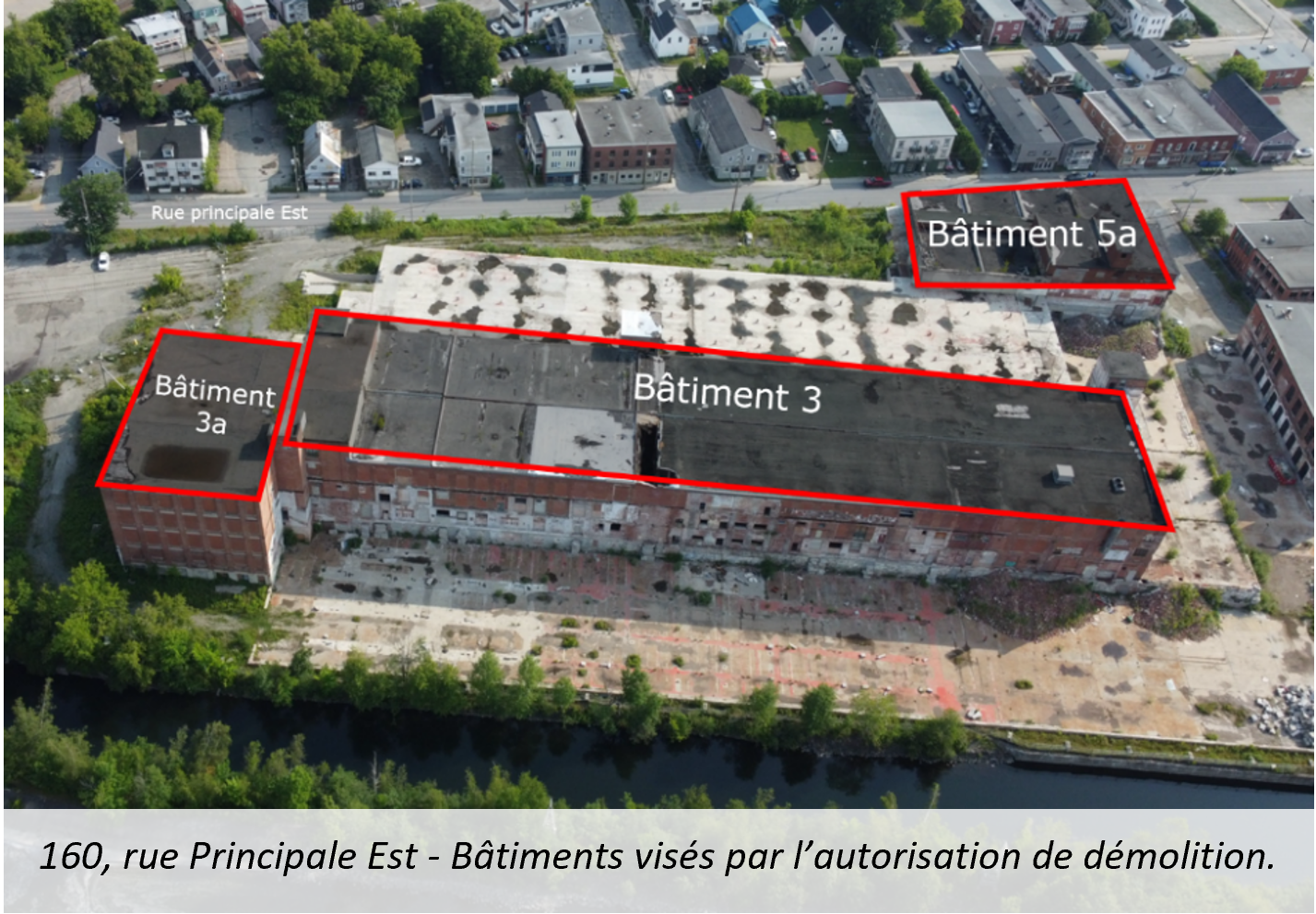 Bâtiments visés par l'autorisation de démolition - Ancienne usine DIFCO