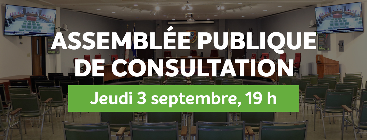 Actualité - Assemblée publique de consultation | Jeudi 3 septembre, 19 h