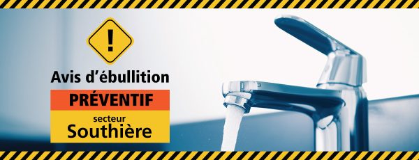 Avis d'ébullition préventif - secteur Southière