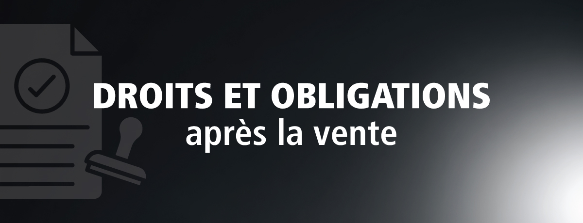 Vente pour taxes - Droits et obligations après la vente Vente pour taxes - Droits et obligations après la vente