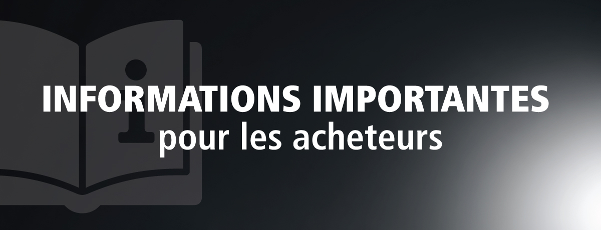 Vente pour taxes - Informations importantes pour les acheteurs Vente pour taxes - Informations importantes pour les acheteurs