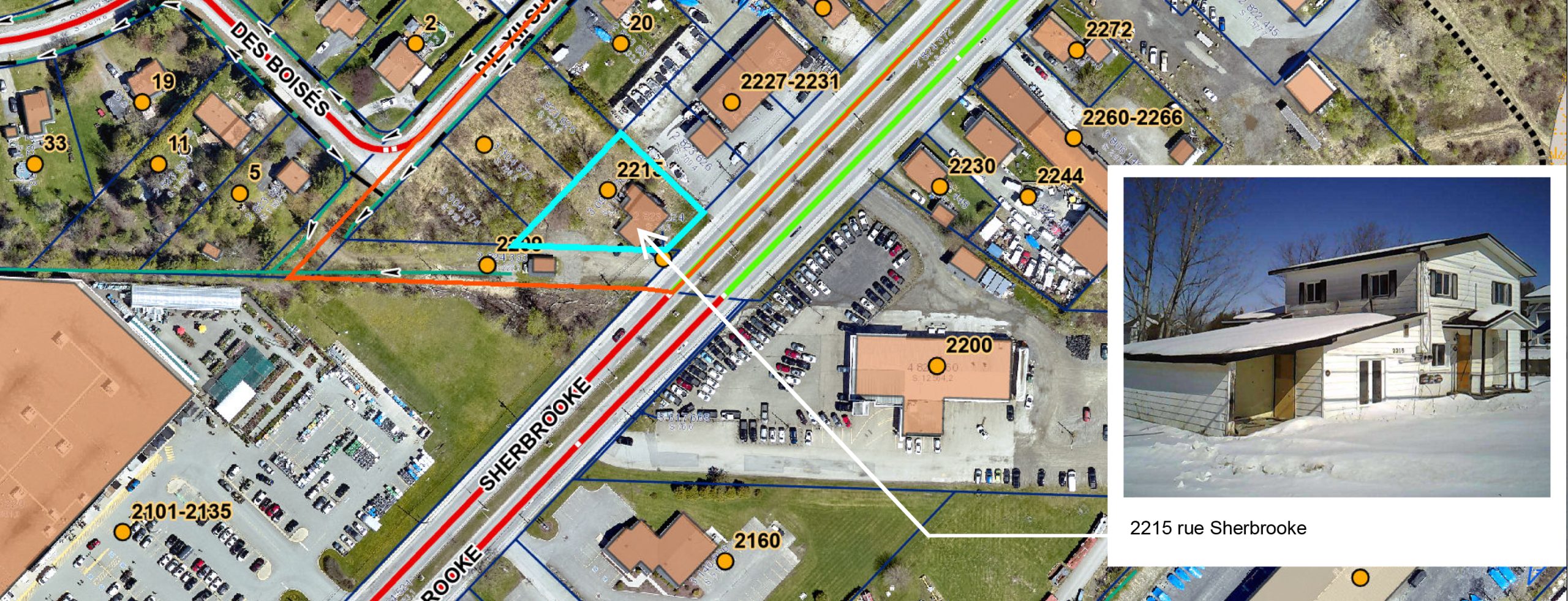 Avis public - Demande de démolition pour le 2215, rue Sherbrooke